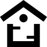 开放的, 真正的, 房地产, 房屋 图标