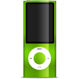 ipod, 纳, 绿色 图标