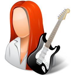 guitarist, 사람, 사람들, 여자 아이콘
