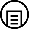Bestand -,  cirkel -,  knop-interface, symbool Pictogram