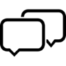 聊天, 两个概述的, 接口, 符号 图标