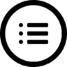 Lijst, ronde, interface, knop Pictogram