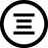 文本, 中心, 对准, 圆形, 接口, 按钮 图标