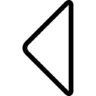Pijl, driehoek, schetsen, te wijzen links Pictogram