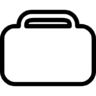 行李, 圆形, 矩, 所概述的, 工具 图标