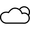 Bewolkt, nacht, beschreven, weer, interface Pictogram