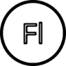 Fl, bestand, cirkel Pictogram
