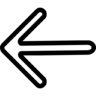 Links, rug -,  pijl-overzicht Pictogram