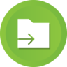 ícone Seta, documento, arquivo de dados, pasta, enviar