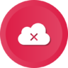 Cloud, fout, te verwijderen, een waarschuwing, data, storage, cloud, computing, stop Pictogram