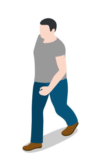 男人, 脂肪 图标