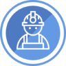 Construction, civil, engineer, helmet, protection, safety Icon