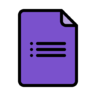 Forms, google, data, document, file Icon