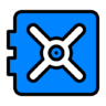 Locker, portemonnee, kluisje, bescherming, veilig, google Pictogram