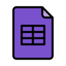 Sheet, data, spreadsheets, file, google, suit, service Icon