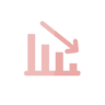 ícone Análises, gráficos, para baixo, para diminuir