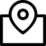 Kaart met aanduiding, beschreven, interface Pictogram