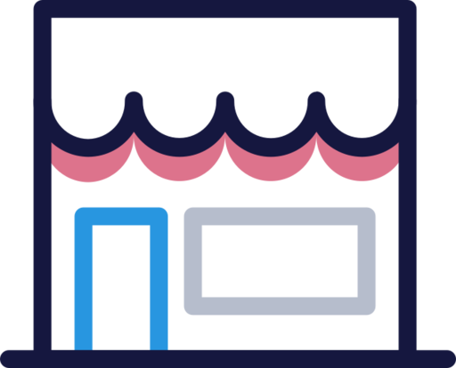 咖啡馆, 市场, 商店 图标