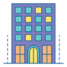 旅行, 放假, 度假酒店, 建筑 图标