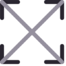 Uitbreiden, pijlen Pictogram