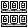 特币, 采矿, 钻机, 数字货币, gpu, 隙, 计算 图标