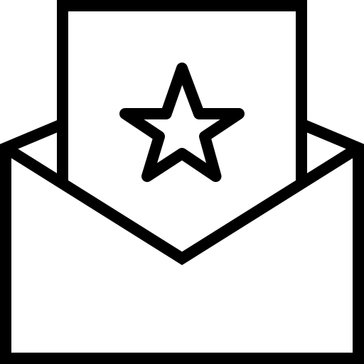 基本, 拟订, 邮件, 星 图标