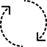 Arrows, rotate, dashed Icon
