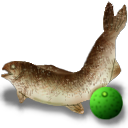 Gegrillte, Silbermaulfisch Symbol