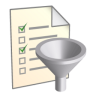 Filter, lijst Pictogram