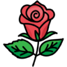 Icona Fiore, amore, natura, piante, rosa, san valentino, giorno