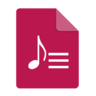 Toepassing, audio, afspeellijst Pictogram
