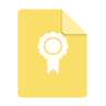 Toepassing, certificaat Pictogram