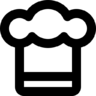 厨师, 或, 锅, 帽子工具, , 烹饪 图标