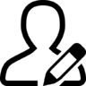 Bewerken, gebruiker Pictogram