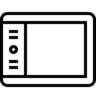 ícone Appliances, digitador, desenho, tablet, gráfico, caneta