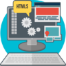 Code, computer, creative, html, process, technology, web, development Icon