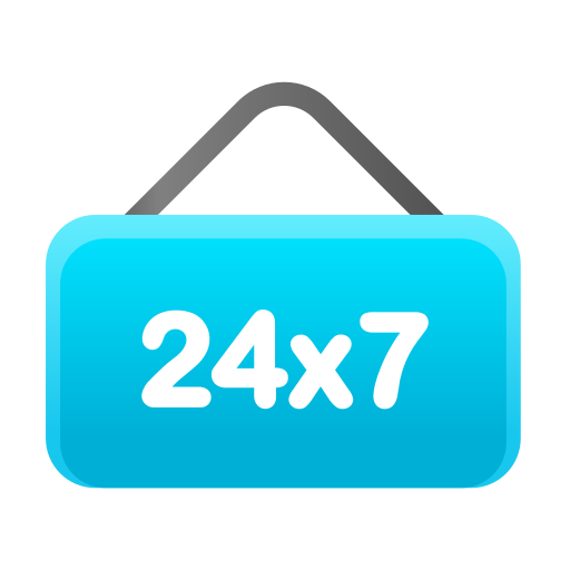 24 × 7, متجر, التوقيع, لافتات, مخزن رمز