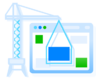 Browser, window, builder, contruction, web, design, web, hosting, website Icon
