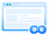 浏览器, 窗口, 无限, web, 主机, 网站 图标