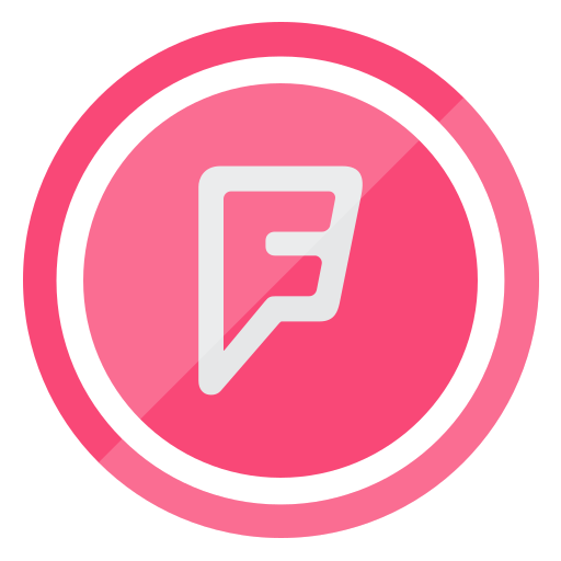 foursquare, เครือข่าย, ออนไลน์, องบริการ ไอคอน