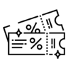 卡, 券折价, 礼品, 标签, 提供, 券 图标