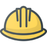 Construction, industry, helmet, protection Icon