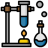 Chemie, scheikunde, onderwijs, kolf, wetenschap, test, tube Pictogram
