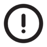 Alert, circle, outline Icon