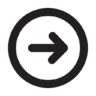 Arrow, circle, right, outline Icon