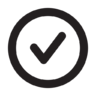 Checkmark, circle, outline Icon
