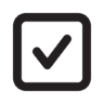 Checkmark, square, outline Icon