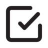 Checkmark, square, outline Icon