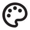 Color, palette, outline Icon