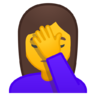 여자, facepalming 아이콘